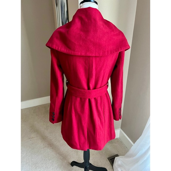 Bebe y2k red wool double breasted pea coat size XS - Picture 5 of 9